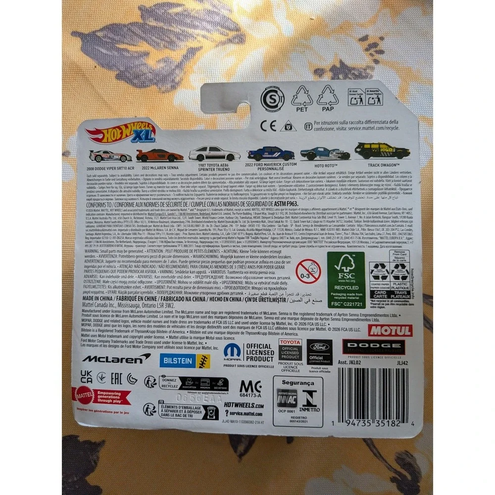Hot Wheels XL 1987 Toyota AE86 Sprinter Trueno Die-Cast Car